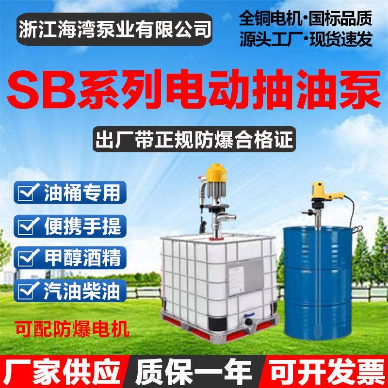 SB-3-1不锈钢防爆插桶泵SB-4隔爆型EX电动抽液泵手提式油桶抽油泵