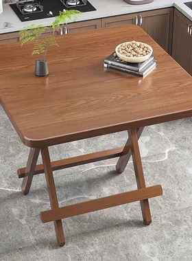 折叠子家用桌小吃饭桌户外便携圆桌摆QJF摊方简桌易户型出租房餐