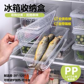 冰箱保鲜收纳盒 家用食品级果蔬保鲜盒海鲜冷冻沥水盒 可微波饭盒