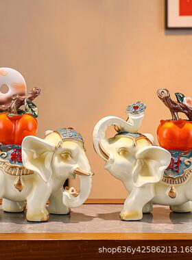 事事如意财福摆件一对家居玄关客厅电视柜装饰品立体招财精致