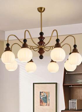 法式复古风客厅卧室吊灯中古客餐厅客卧室室内照明灯具.艺术