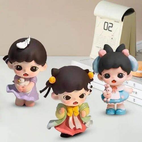 Cartoon Figures Decor Small Chinese Ancient Figure Cute