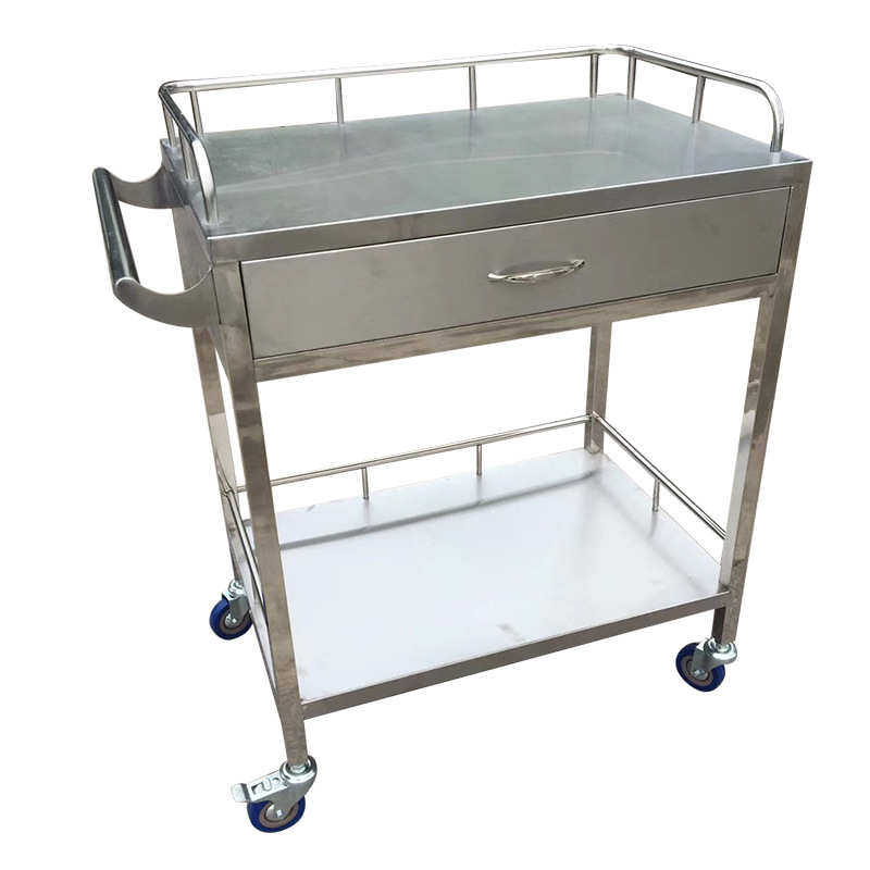 手推车不锈钢护理车带抽屉推车三层仪器车手术推车医院小推车移动