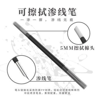 HSIANG箱牌模型工具 可擦拭渗线笔 双头擦拭棒 如意系列 高达上色