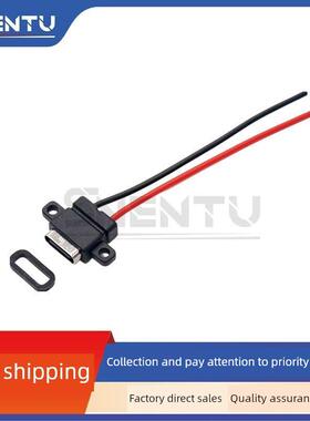 Type-C母底座灯条充电母USB -C接口扣锁Tpc防水型快速充电电源座