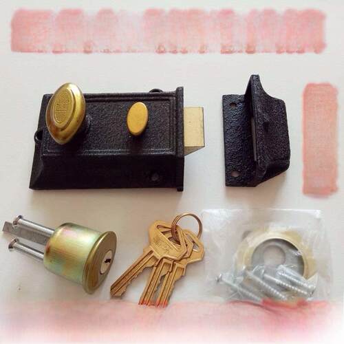 牛头锁老式房门锁鑫环牌双保险卧室家用木门防盗门外装暗锁通用型