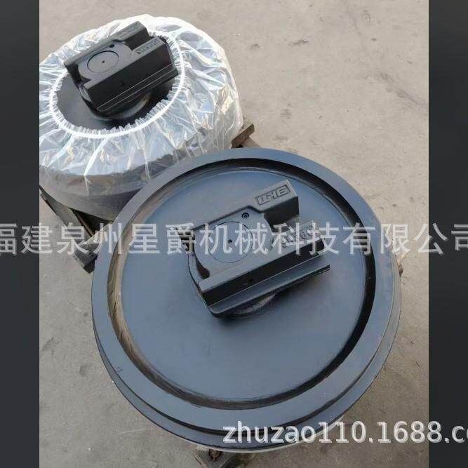 泉州引导轮矿山挖掘推土机工程配件四轮一带易损滚辊锻铸造E330-5