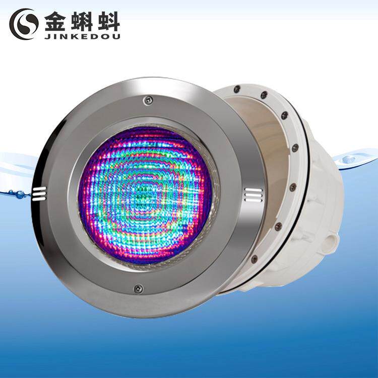 LED不锈钢胶膜泳池灯游泳水下灯RGB游泳池照明灯具装水景水底防水