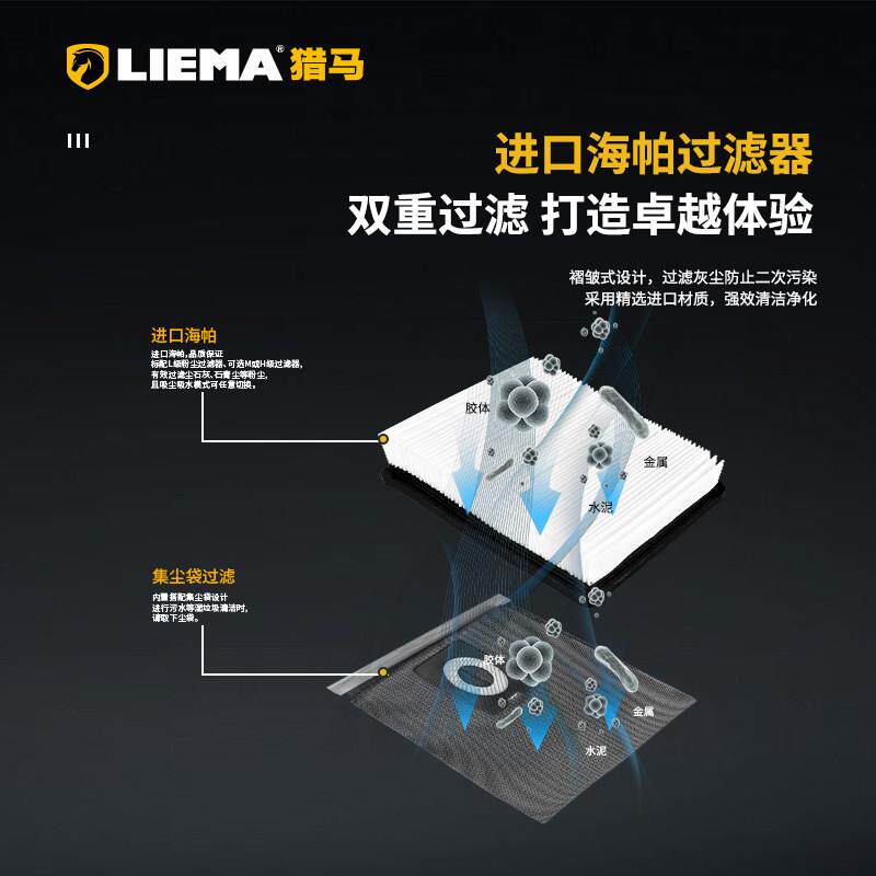 猎马自动抖尘吸尘器专用墙面打磨机大功率联动集尘工业除尘器强力