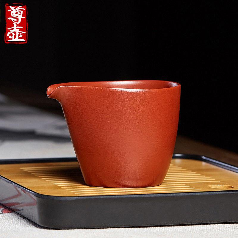 宜兴紫砂公道杯茶分配器茶海男杯陶瓷功德公道杯倒茶滤器漏茶套装