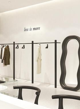 服装店展示架铁艺创意上墙黑色挂衣架男女装店壁挂式陈列展示货架