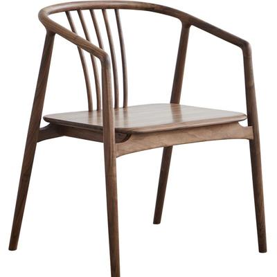 新款圈椅北美黑胡桃榆木式全实木新中全卯茶榫原木老木黑胡桃色室