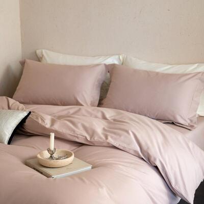 南通家纺母婴磨毛A类100S长绒棉纯棉四件套全棉贡缎纯色秋冬被罩