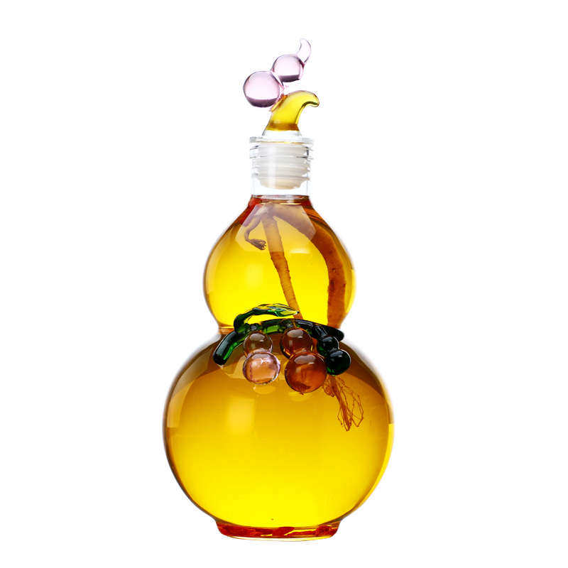 葫芦泡酒瓶透明密封玻璃瓶高端玻璃泡酒瓶高硼硅材质玻璃瓶