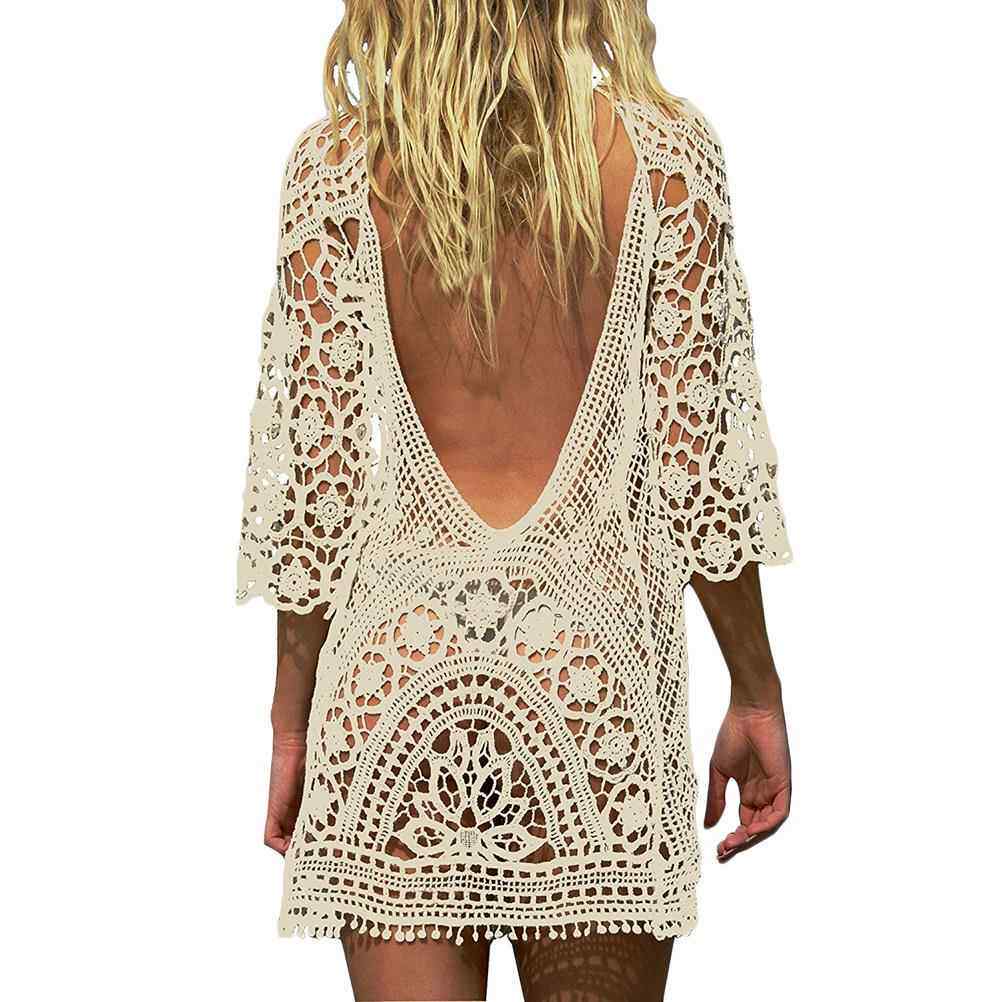 Sexy Women’s Bathing Suit Cover Up Crochet Lace Bikini Bath