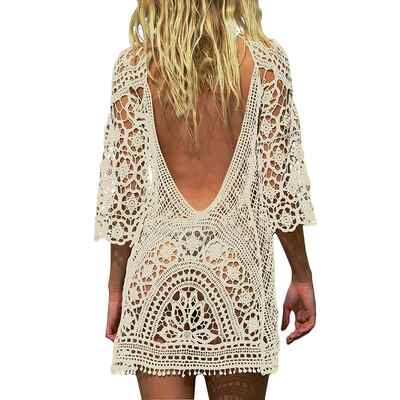 Sexy Women’s Bathing Suit Cover Up Crochet Lace Bikini Bath