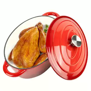 Железная духовка с чугунной крышкой с эмалированной голландской