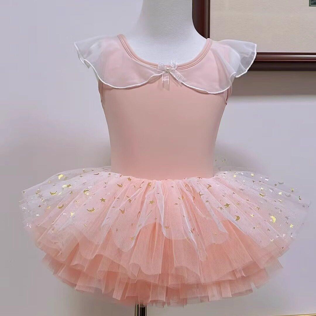 新款夏季儿童短袖舞蹈服吊带练功服幼儿芭蕾民族中国舞检定考试形