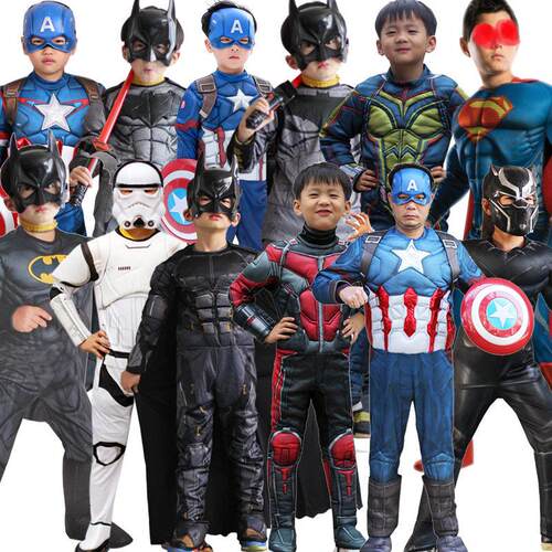 Superhero Muscle Costume Set, Kids Halloween