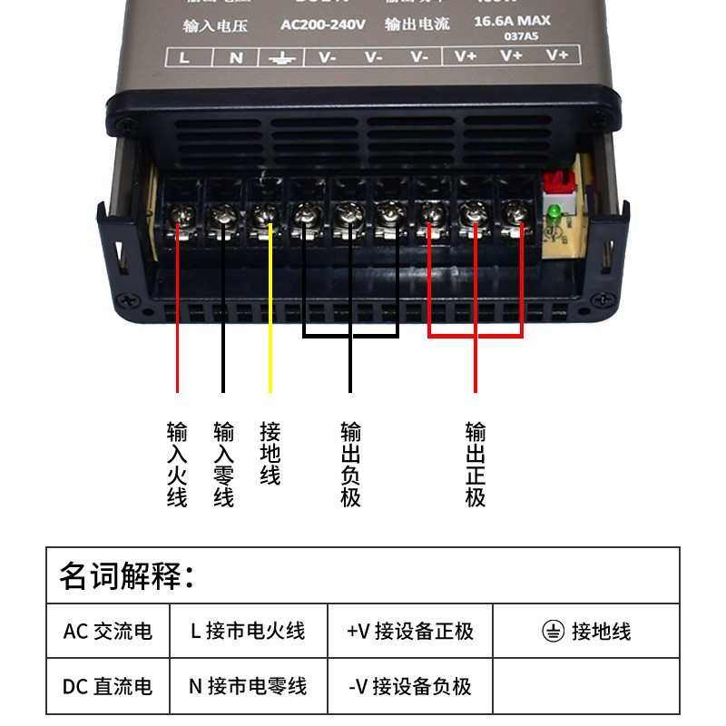 DC24V防雨防水开关电源DC12V直流变压器LED灯具220V转电压12V-24V