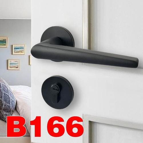 72磁吸静音门锁室内卧室房门锁房间实木门家用简约黑色分体锁具