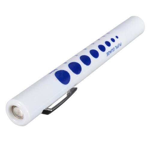 LED Torch Pen Light Disposable with Pupil Gauge Medical Nurs
