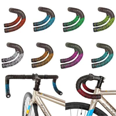 Chrysanthemum pattern Road Bike Bar Tape Gradient Color Hand
