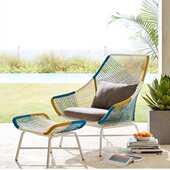 阳台休闲椅户外民宿庭院花园室外露天防水单人藤椅简约藤编沙发椅