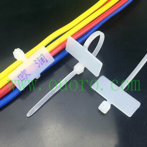 环保UL新料3x100mm内部标牌式尼龙扎带 线束 标签牌 1000条的价格