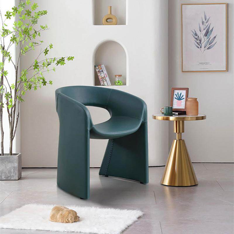 休闲椅子皮现代简约书房客厅沙发椅单人电脑椅设计师极简椅子新款
