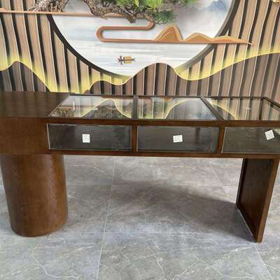 复古轻奢风格100kg以下承重珠宝展示柜中岛台中式品乐人造板其他