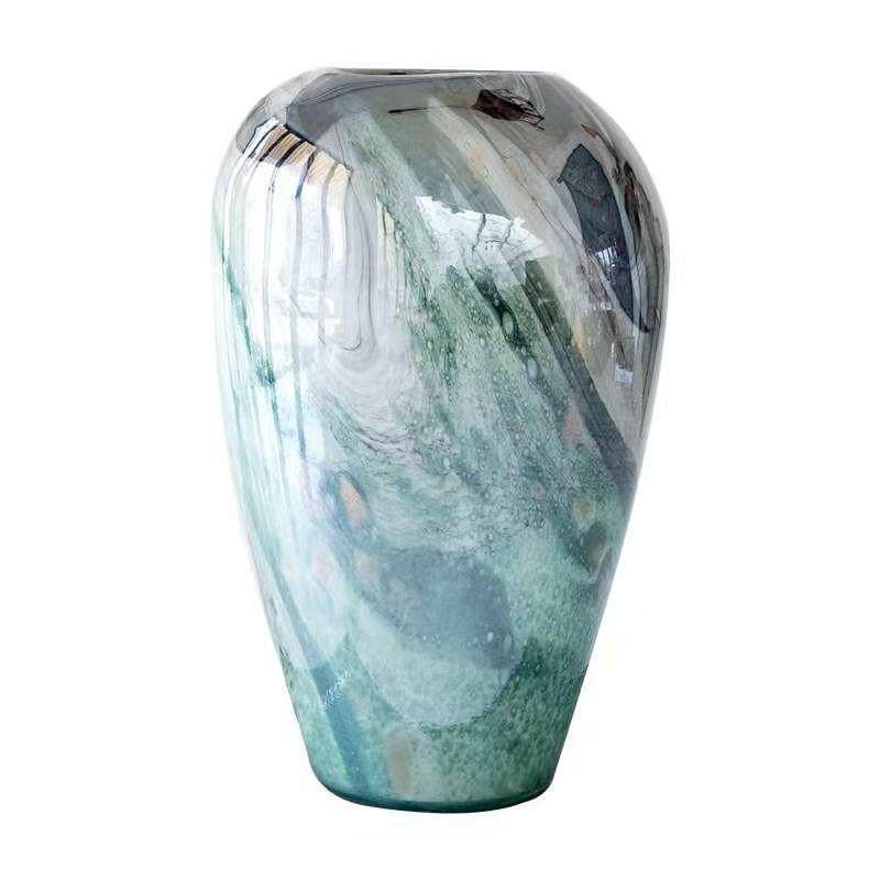 现代时尚玻璃花瓶摆件时尚软装家居客厅餐桌插花器饰品