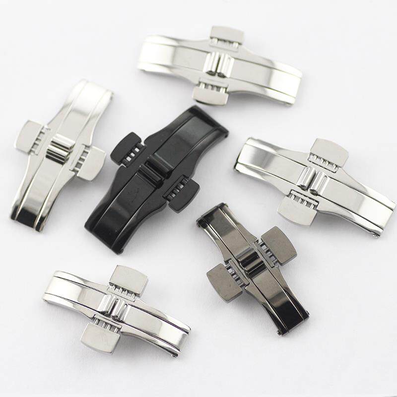 美度表扣贝伦赛丽卡扣舵手8600指挥官钢表链钢带扣表带蝴蝶扣配件