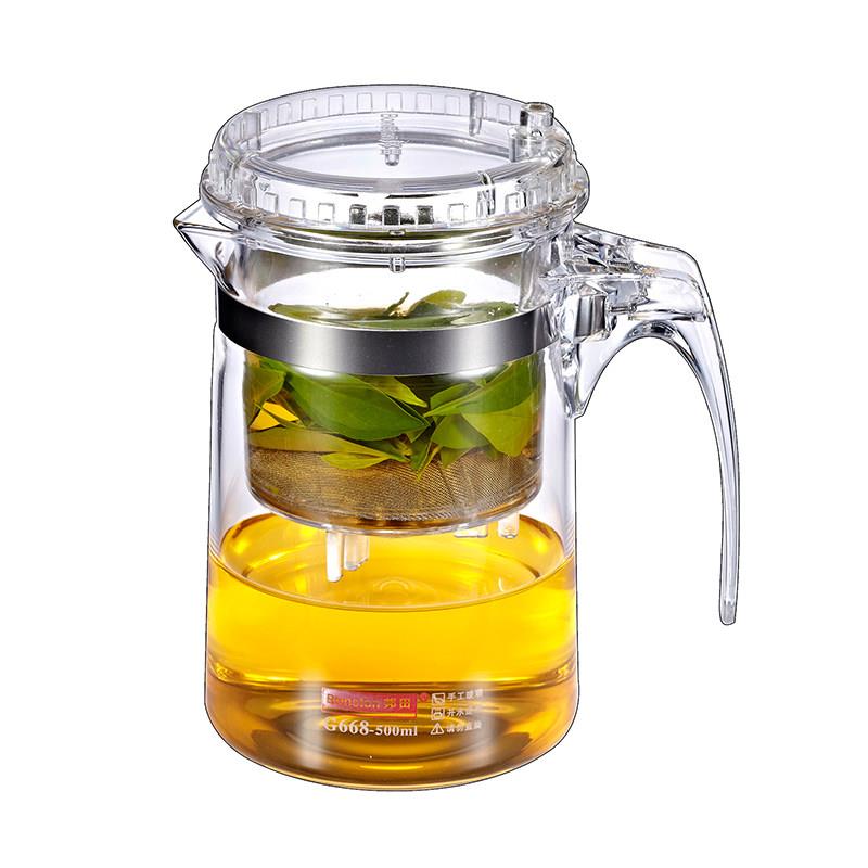 邦田飘逸杯耐热玻璃茶杯过滤泡茶壶红茶壶功夫茶具套装沏茶冲茶器