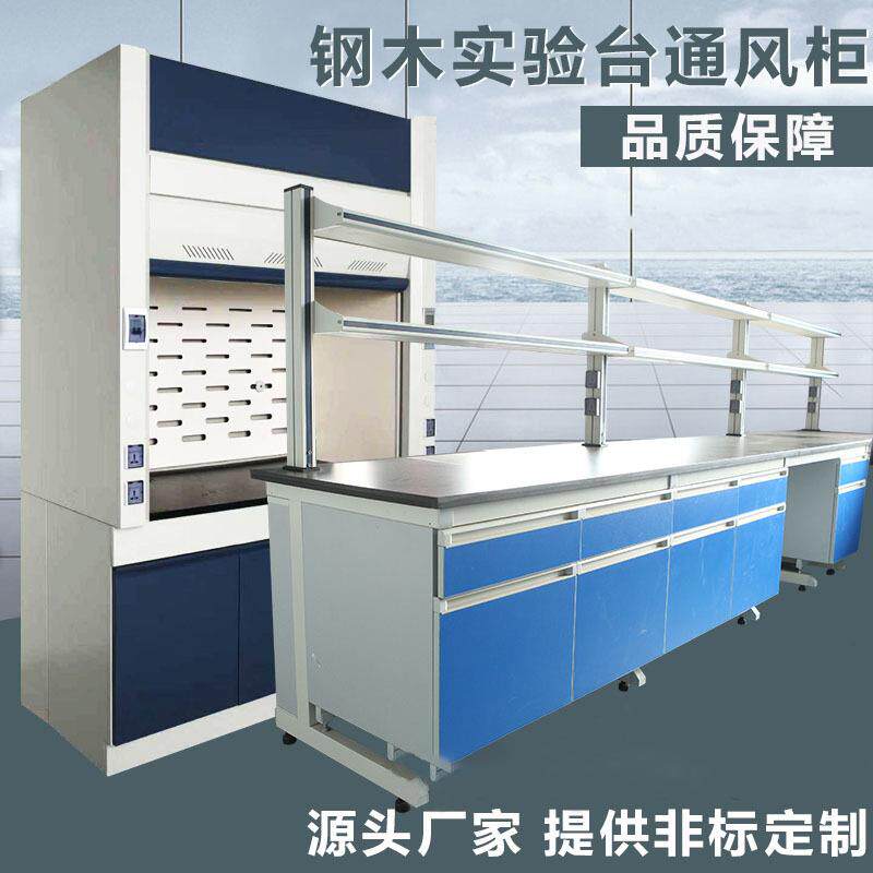 东英全钢通风柜pp实验台钢木中央台不锈钢操作台全木水槽台吸收罩