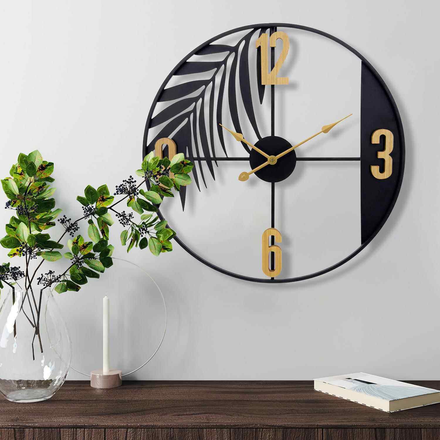 现代简约装饰铁艺挂钟客厅静音钟表时钟北欧复古创意壁