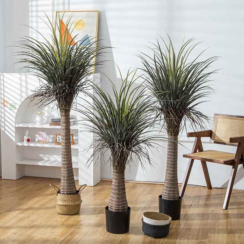 仿绿真百合竹盆栽龙血树植物室内摆件家植千厅年仿真千年木居客仿