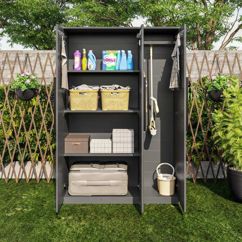 全铝合金清洁卫生保洁柜阳台拖把扫把工具储物收纳柜户外防晒防水,收纳整理,收纳柜,淘宝优惠券,粉丝福利购,淘宝优惠卷