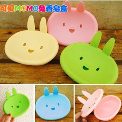 Cartoon Rabbit Soap Dish MOMO Rabbit Water-Draining Soap Box