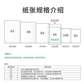 得力a4打印复印纸标王70g双面单包500张a3办公b5佳宣打印a5白纸莱