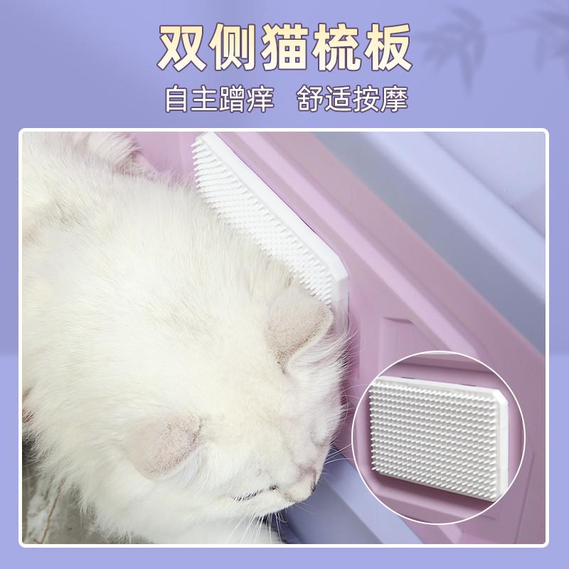 批发猫砂盆顶出猫厕所全封闭超大号易清理隔臭分体式大猫用品厂家