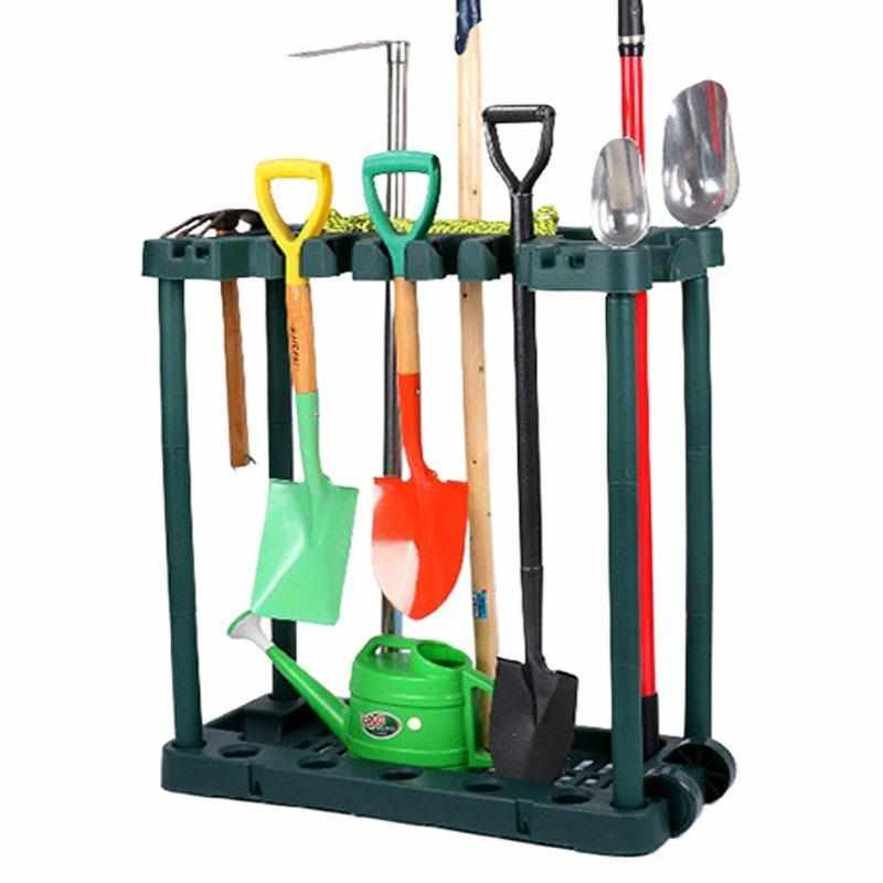 园艺工具收纳架长方形种菜种树花园整理架铁锹拖把置物架挂架架子