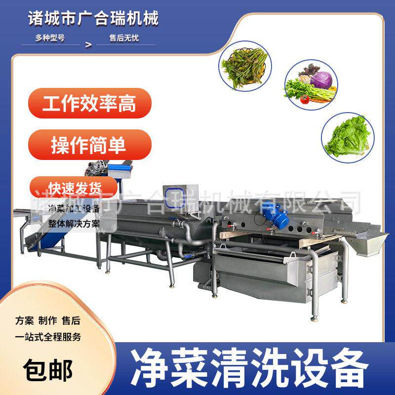 大型叶菜类菠菜洗菜机 全自动涡流清洗机 商用豆芽番茄白菜清洗线