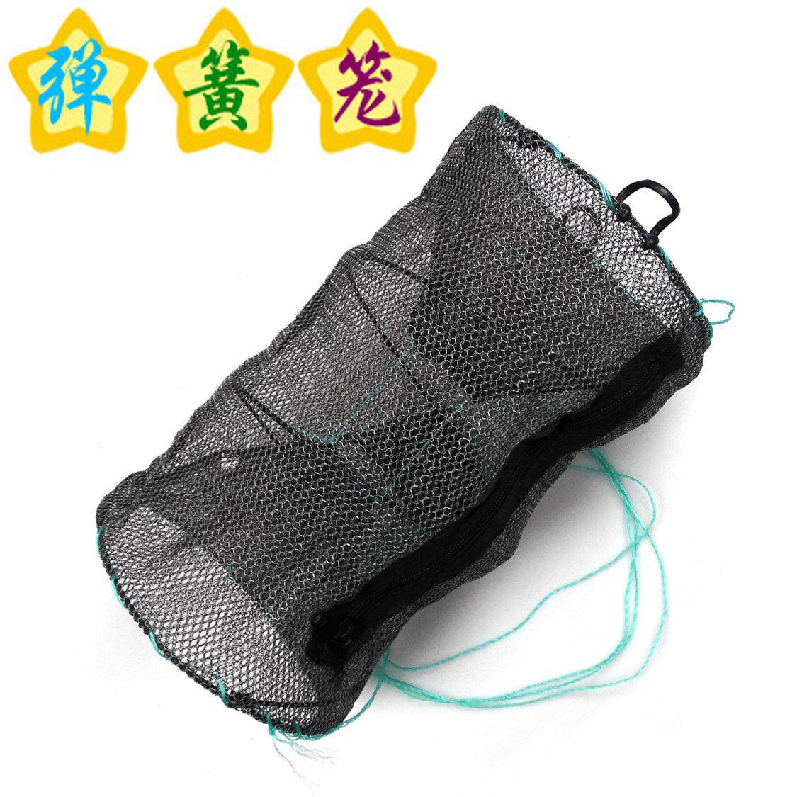 小眼折叠螃蟹笼加厚网布钢丝弹簧笼便携小号黄鳝笼小鱼泥鳅网