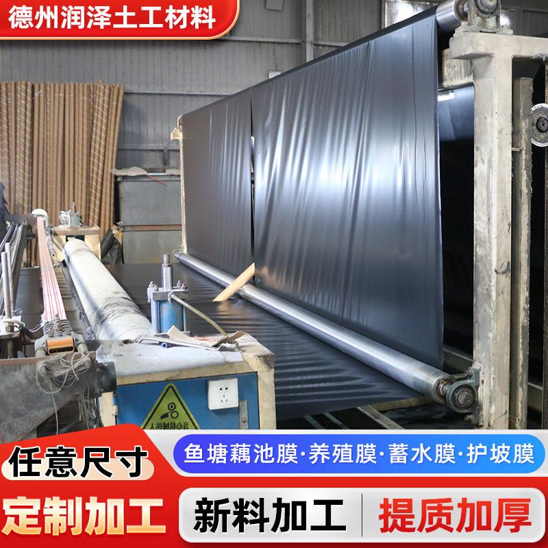 土工膜养殖场沼气池黑膜氧化塘防渗膜污水处理垃圾场调节池土工膜