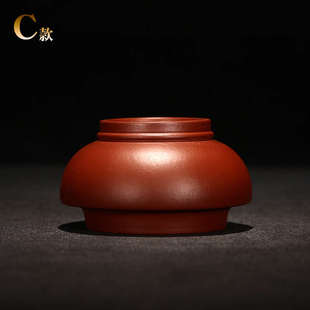 陶瓷绿植桌面紫砂花盆拇指盆迷你掌上手掌豆盆朱泥大红袍手工雅致