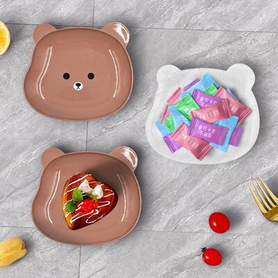 Home-use small bear snack dish, dining table bone-removal di
