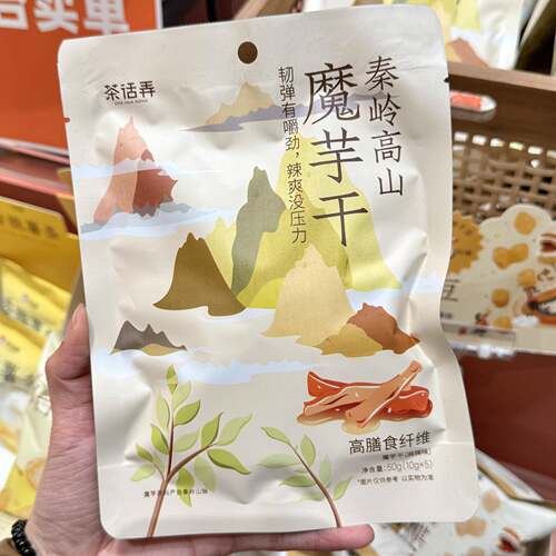 茶话弄办公室零食秦岭高山魔芋干辣爽有嚼劲独立包装50g5小袋入