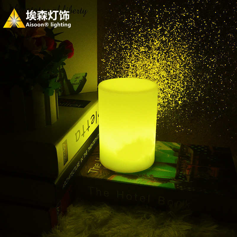 led发光小夜灯卧室气氛浪漫梦幻室内变色氛围圆柱酒吧桌面台灯