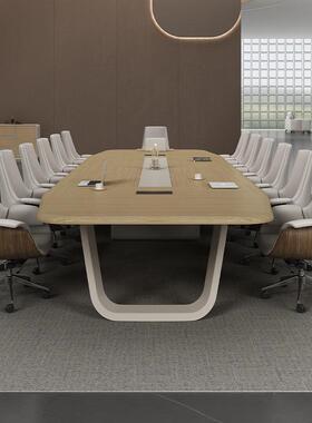 板会约议桌培训公家具式长方形桌办办公室大型30H24简现代洽谈桌